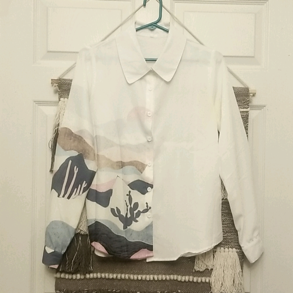 Southwestern Long Sleeve Blouse Small